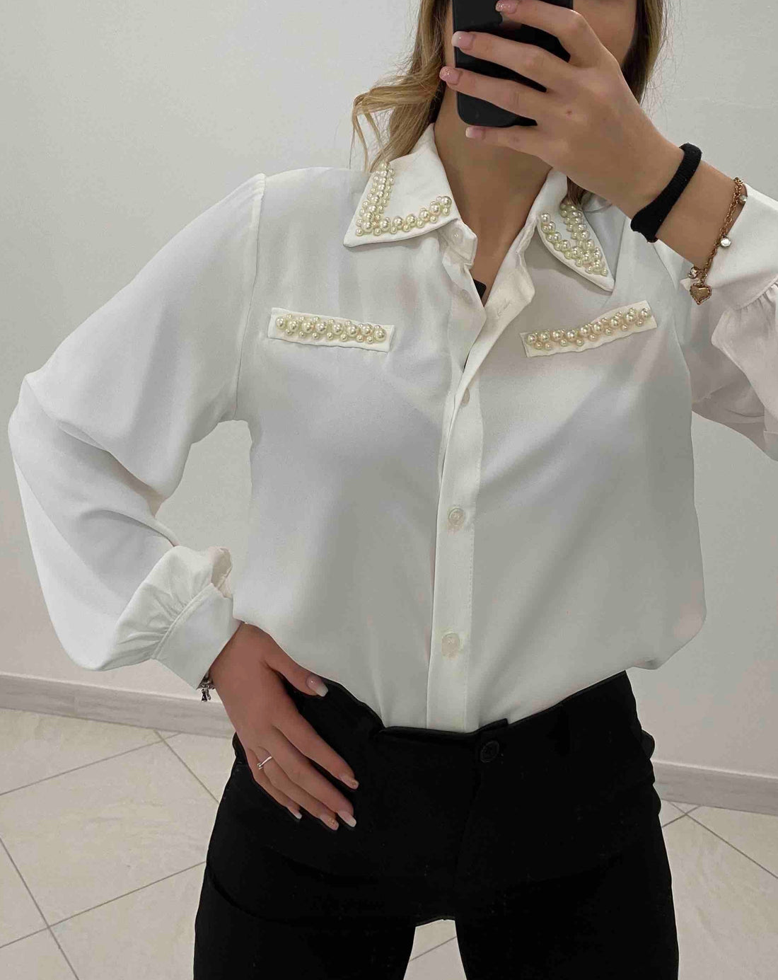 Camicia_Perlines_Bianco