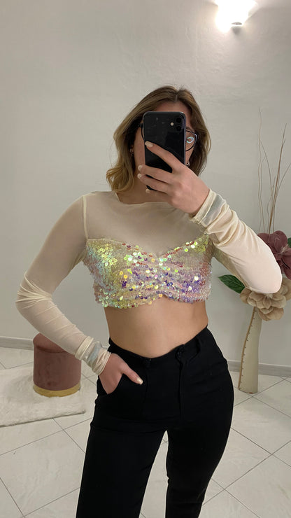 Top con Paillettes