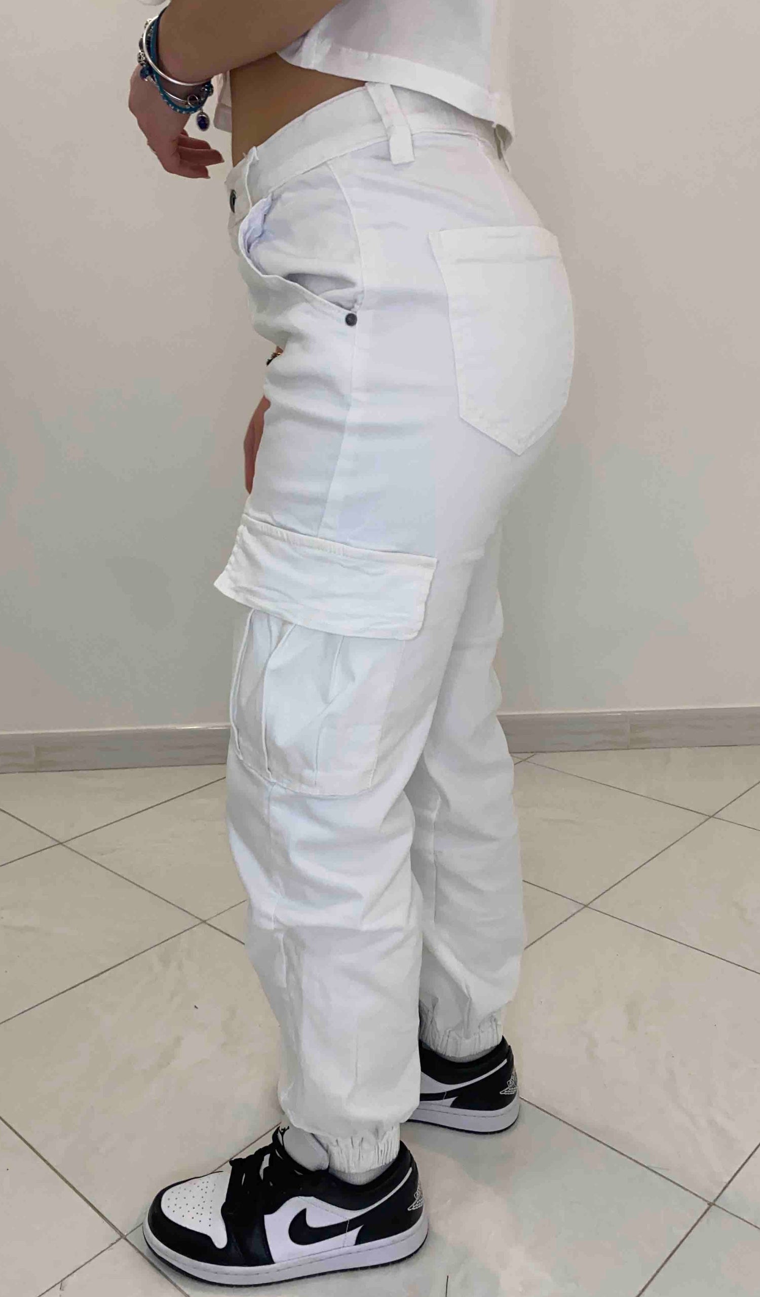 Pantalone_Cargo_Bianco