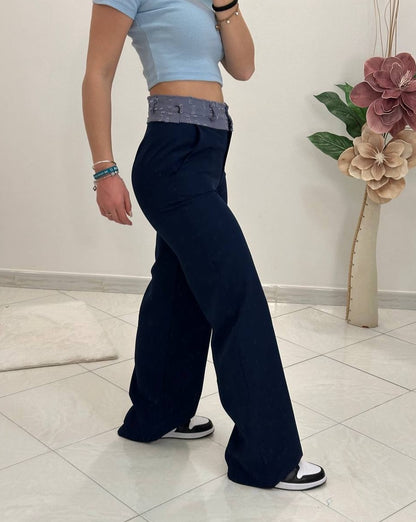 Pantalone_Casual_Palazzo_Bicolore